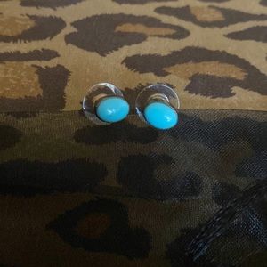 Real Arizona Turquoise Stud Earrings